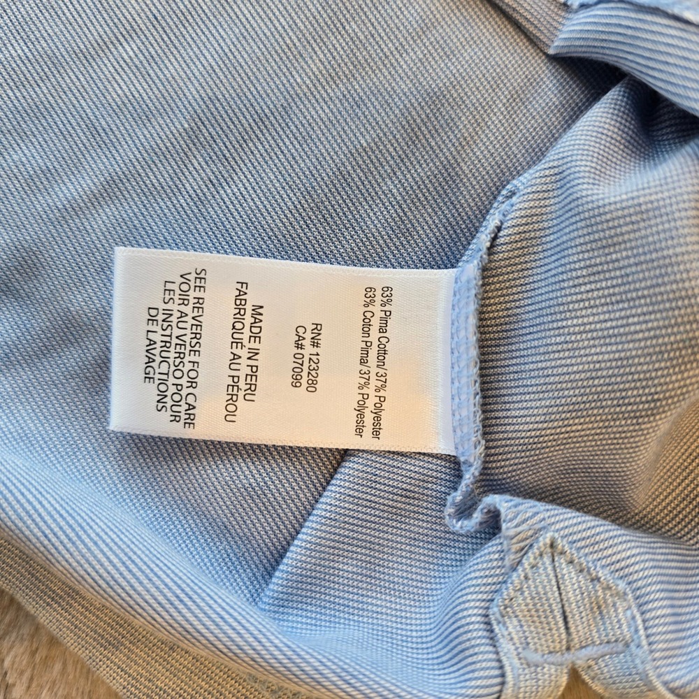 Travis Mathew Prestige Lifestyle Performance Polo Shirt Blue Mens XXL 1MT441 NWT - Picture 4 of 6